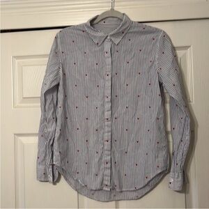 Rails
Taylor Flocked Heart Stripe Shirt